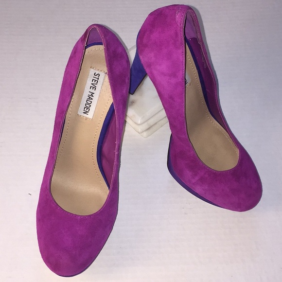 Steve Madden BEASST color block platform heels - Picture 1 of 8